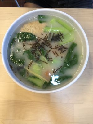 vegan fish slice beehoon soup $4 at Food in The Woods 小树林 in Northeast Singapore