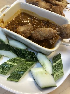 mushroom satay $8 6pc 👍🏻👍🏻👍🏻 at Food in The Woods 小树林 in Northeast Singapore