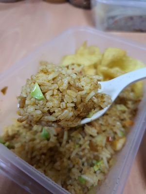 Sambal chili Petai & Monkeyhead mushroom fried rice ~ Grab Food ~ Circuit Breaker SG at Food in The Woods 小树林 in Northeast Singapore