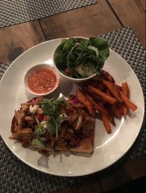 Vegan Spicy BBQ Jackfruit Sandwich at Farm To Table in Phnom Penh