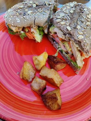 The "chicken" panini at Natural Nada mas Green Bar in Lanzarote