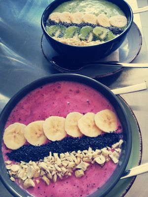 Smoothie bowls
 at Natural Nada mas Green Bar in Lanzarote