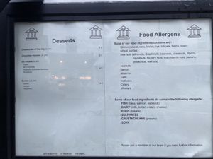 Menu at Y Banc in Porthmadog