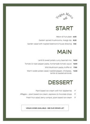 Menu  at The Yellow Pepper in Letterkenny