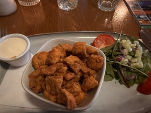 Eastern spiced mushrooms with mango dip  at The Yellow Pepper in Letterkenny