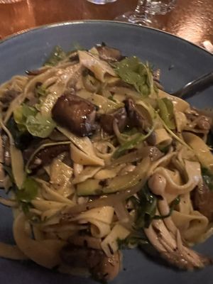Wild mushroom pasta with truffle oil  at The Yellow Pepper in Letterkenny