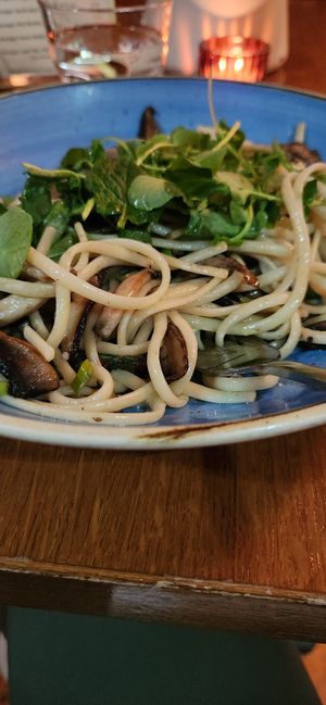 Wild mushroom pasta, truffle oil at The Yellow Pepper in Letterkenny