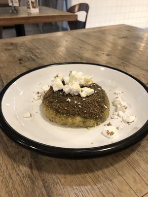 Zaatar bread with feta  at Wild & The Moon - Emmar in Dubai