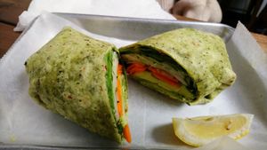 Avocado wrap no cheese at Boost Bowls in Bethel