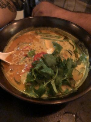 Tofu yellow curry at Anju Noodle Bar in Kittery