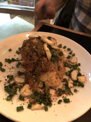 Miso tahini cauliflower  at Anju Noodle Bar in Kittery