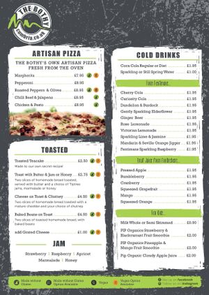 The Bothy Cumbria Ltd - Menu at The Bothy in Kirkby Stephen