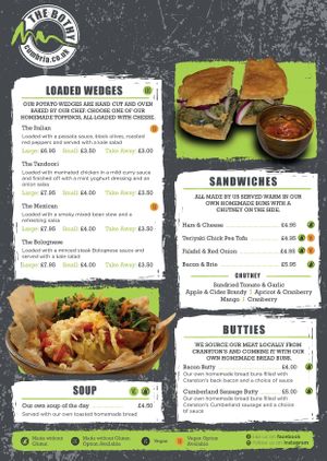 The Bothy Cumbria Ltd - Menu at The Bothy in Kirkby Stephen