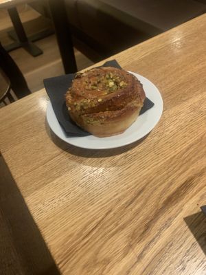 pistachio pastry at Piekarnia Aromat in Warsaw
