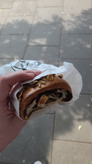 Brioche with chocolate and hazelnuts at Piekarnia Aromat in Warsaw