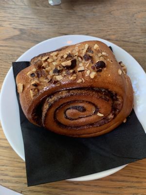 chocolate bun  at Piekarnia Aromat in Warsaw