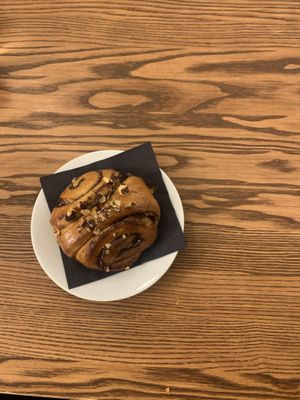 chocolate bun  at Piekarnia Aromat in Warsaw