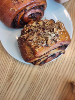 Cocholat and nuts croissant at Piekarnia Aromat in Warsaw