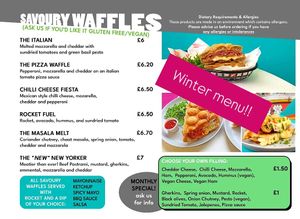 Vegan and Vegetarian swaps available!! Just ask.  at Kawaffle in Plymouth