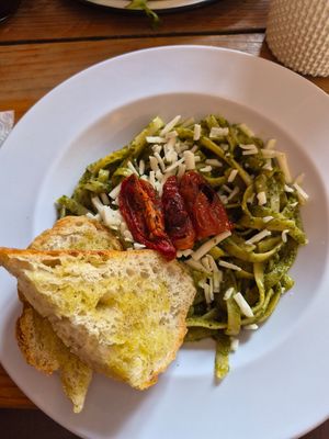 Green pasta. at Meriland in Merida