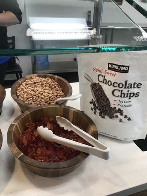 Vegan gummies and chocolate chips at Natural Yogurt Selections in Anchorage