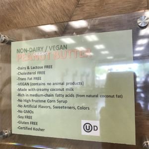 Peanut butter at Natural Yogurt Selections in Anchorage