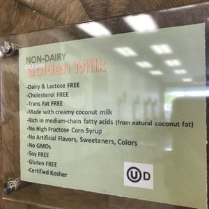 Golden milk at Natural Yogurt Selections in Anchorage