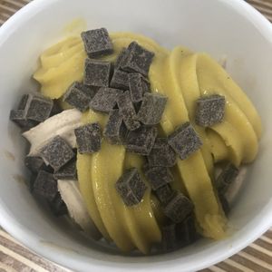 Vegan almond butter & pumpkin spice at Natural Yogurt Selections in Anchorage