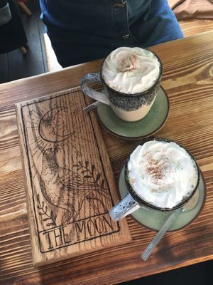 Pumpkin spice lattes at Sacred Space in Hebden Bridge