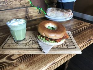 Vegan blt 

Homemade facon is delicious
 at Sacred Space in Hebden Bridge