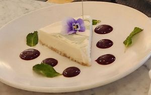 Coconut lime cheesecake at LOV in Brossard