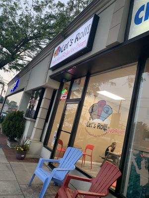 Outside  at Let's Roll in Merrick