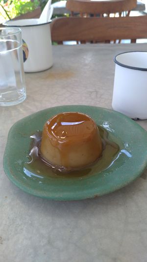 vegan pudim at Espaço Cozinha Ecológica in Natal