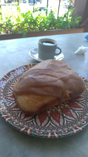 sweet bread with coffe at Espaço Cozinha Ecológica in Natal