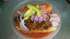 Torta ahogada de soya at Avellana Vegana in Guadalajara