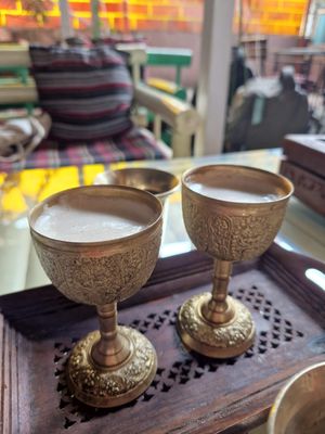 Homemade tea kombucha at C-YA Vegan Food in Patan