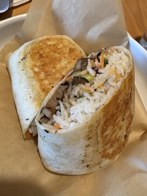 Tofu mushroom burrito   at Labyrinth Press Company in Jamestown