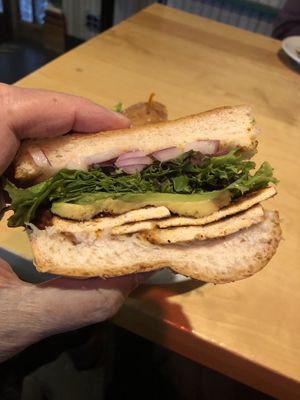 Peruvian sandwich at Labyrinth Press Company in Jamestown