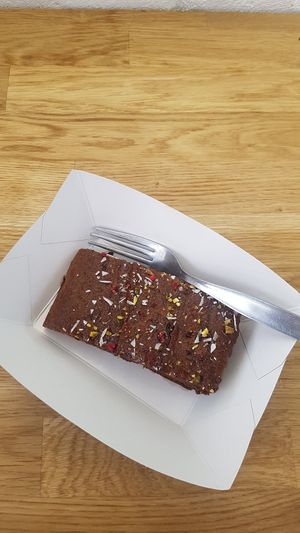 Vegan brownie at Kat's Kitchen Grab'N'Go in Split