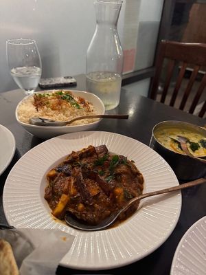 eggplant curry at Masala Spice in Goleta