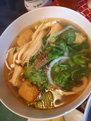 Vegan sukiyaki soup at Pholklore in Torquay