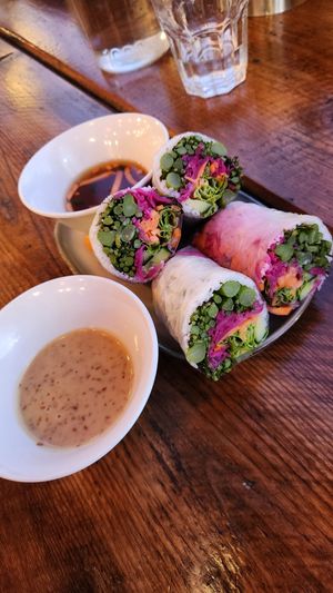 Rice paper rolls at Pholklore in Torquay
