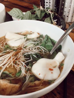 Vegan Mushroom and Tofu Pho at Pholklore in Torquay
