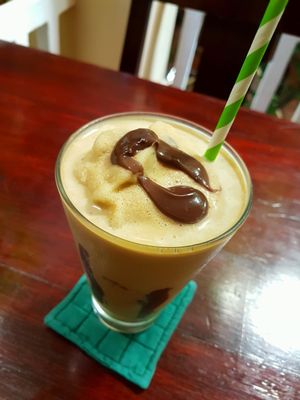 butterscotch choc milk shake.. wow at Romdeng in Phnom Penh