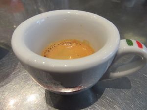 Free espresso shot on your way out— nice! at L'Antica Pizzeria da Michele in Tokyo