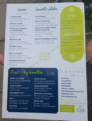 Smoothies etc at Source Deli in York