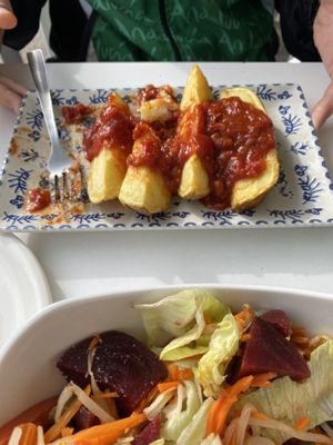 Patatas bravas veganas  at Bar Canijo in Algodonales