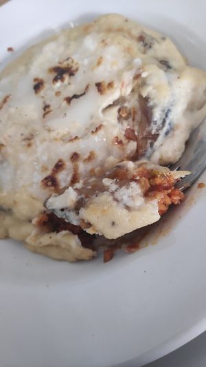 Musaka con soja at Bar Canijo in Algodonales