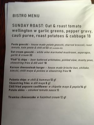 Menù - 29 Nov 2020 at Ballard's in Thornbury