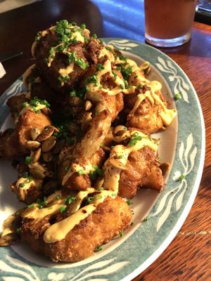 Chili Fried Popcorn Cauliflower, divine  at Ballard's in Thornbury